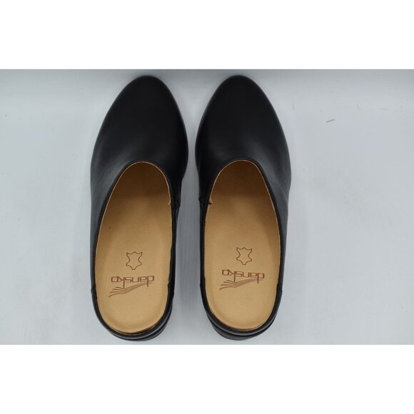 Dankso EU 38 US 7.5-8 Carrie Burnished Black Nubuck Slip On Clogs Shoes - Picture 6 of 16